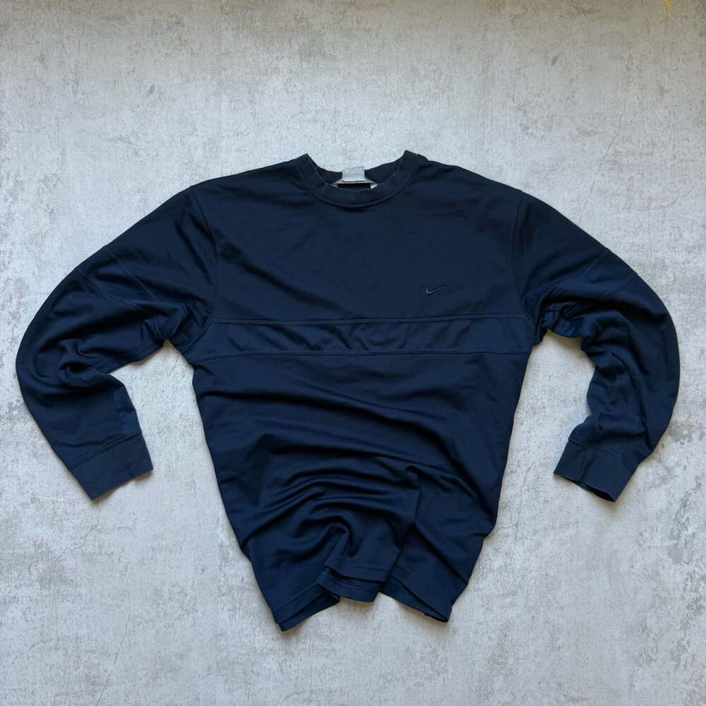 Y2K Nike Long Sleeve Shirt Size XL Navy Blue